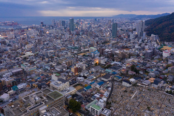Kobe City at Dusk with Storm of Horizon 