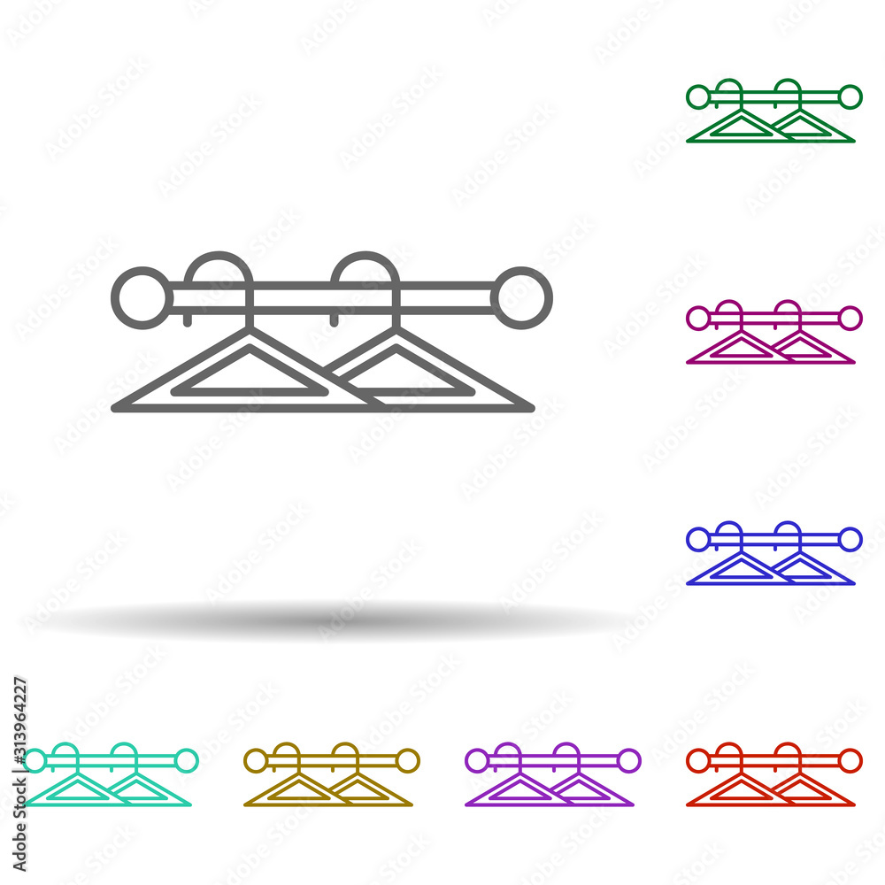 Poster hanger multi color style icon. simple thin line, outline vector of furniture icons for ui and ux, we
