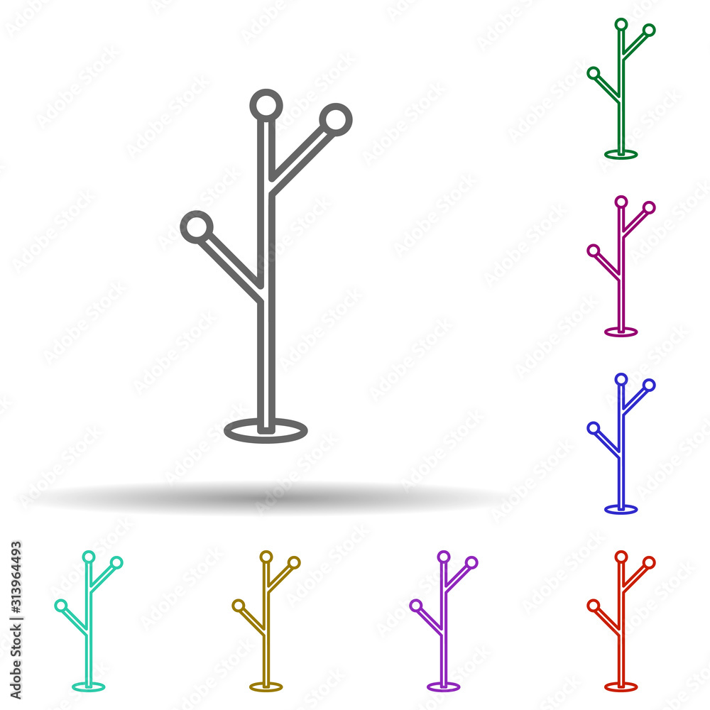 Poster hanger multi color style icon. simple thin line, outline vector of furniture icons for ui and ux, we