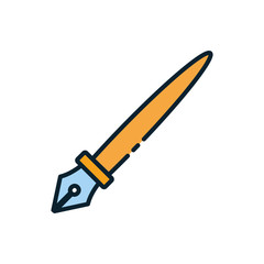 Isolated pen tool vector design