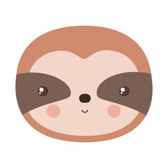 Cute sloth bear cartoon vector design