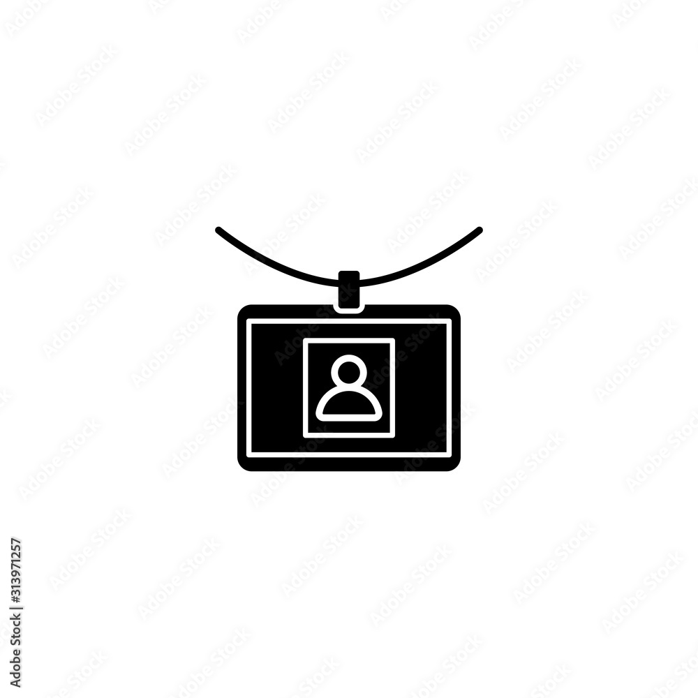 Poster badge id card identity icon. simple connection sign icons for ui and ux, website or mobile applicati