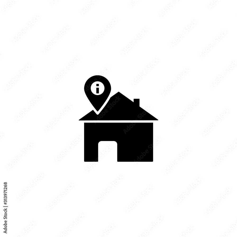Aufkleber address home location icon. simple connection sign icons for ui and ux, website or mobile applicatio