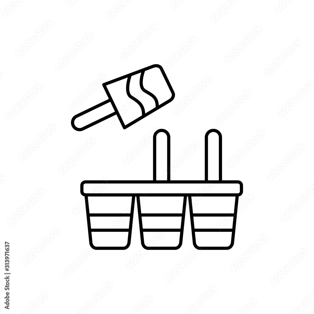 Poster ice-cream form icon. simple line, outline vector cooking icons for ui and ux, website or mobile appl