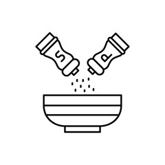 Plate spice icon. Simple line, outline vector cooking icons for ui and ux, website or mobile application