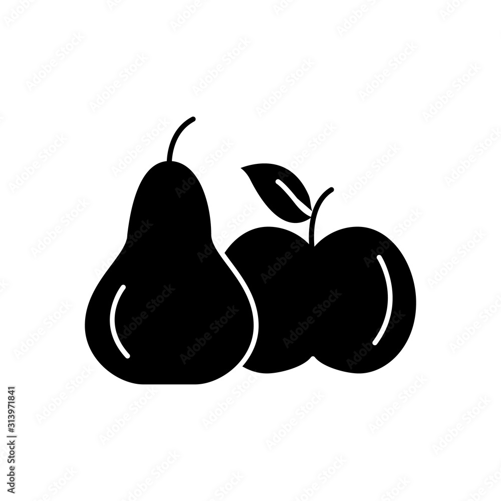 Poster pear apple diet icon. simple diet icons for ui and ux, website or mobile application