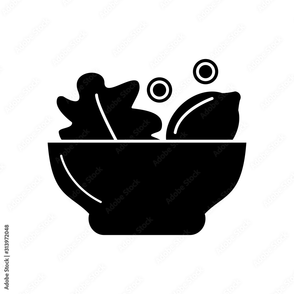 Poster lemon salad icon. simple diet icons for ui and ux, website or mobile application