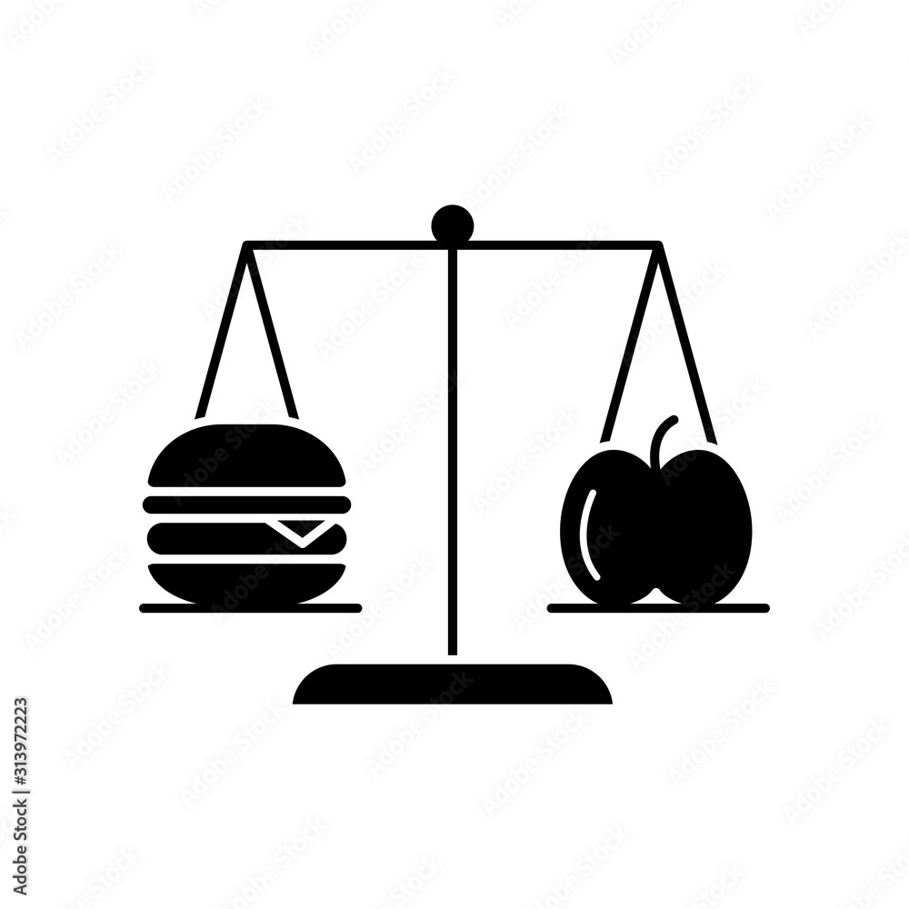 Poster burger apple icon. simple diet icons for ui and ux, website or mobile application