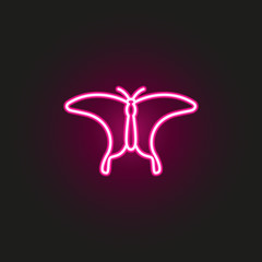 butterfly neon style icon. Simple thin line, outline vector of butterfly icons for ui and ux, website or mobile application