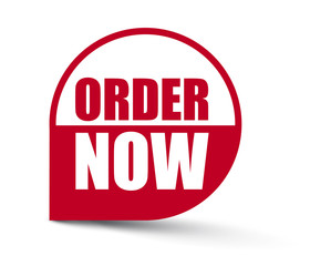 red vector banner order now