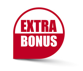 red vector banner extra bonus
