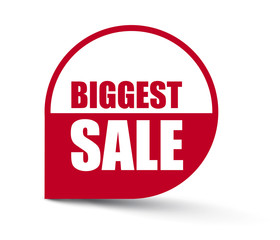 red vector banner biggest sale