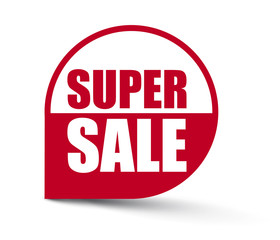 red vector banner super sale