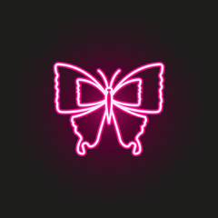 butterfly neon style icon. Simple thin line, outline vector of butterfly icons for ui and ux, website or mobile application