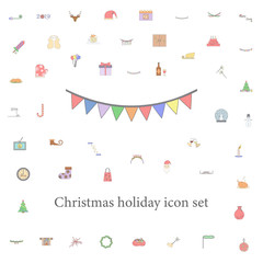 Fototapeta na wymiar Christmas ribbons for poster colored icon. christmas holiday icons universal set for web and mobile