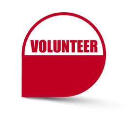 red vector banner volunteer