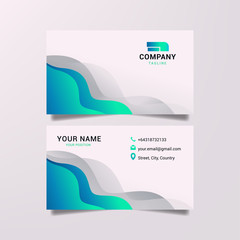 Naklejka premium simple and elegant design business card vector template