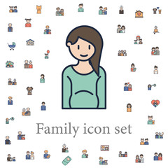 pregnant woman icon. family icons universal set for web and mobile