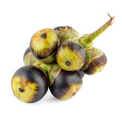 Asian Palmyra palm, fruit an isolated on white background