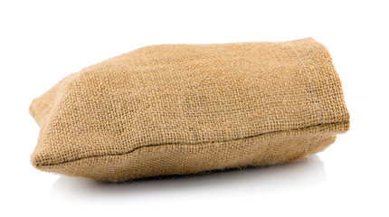 bag Sackcloth an isolated on white background.clipping path