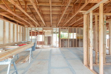 Interior construction home remodel framing project - 313975018