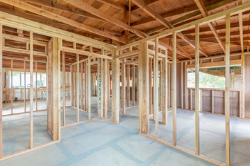 Interior construction home remodel framing project - 313975099