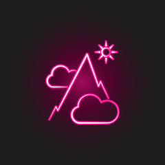 Nature neon style icon. Simple thin line, outline vector of fitness icons for ui and ux, website or mobile application