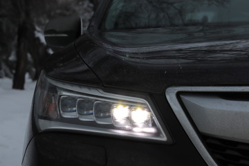 Bright white headlights