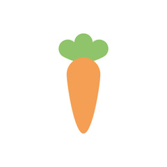fresh carrot vegetable isolated icon