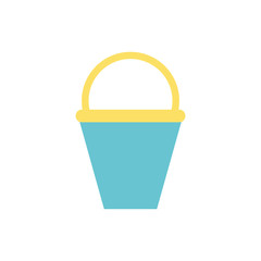 plastic pot bucket isolated icon