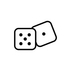 casino dices game isolated icon