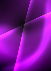 Dark space with shiny neon light motion waves. Abstract concept graphic element. Vector neon background. Technology background