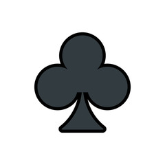 Fototapeta na wymiar casino poker clover figure icon