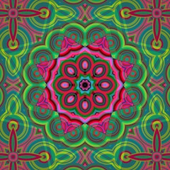 Kaleidoscope Mandala Art Design Abstract Background