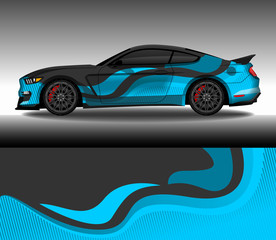 Car wrap decal design vector, custom livery race rally car vehicle sticker and tinting.