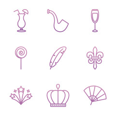 Party and celebration icon set vector design