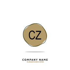 Letter CZ Logo Template Vector - obrazy, fototapety, plakaty