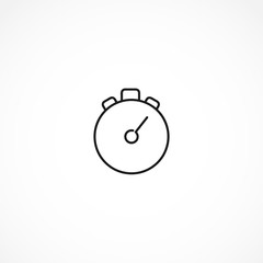 timer vector icon on white background