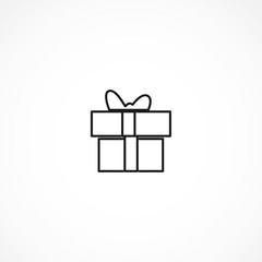 gift vector icon on white background