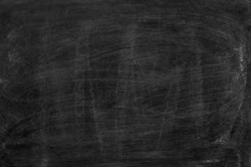 Working place on empty rubbed out on blackboard chalkboard texture background for classroom or wallpaper, add text message.