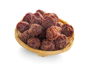 Dried plums an isolated on white background