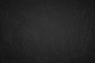 Working place on empty rubbed out on blackboard chalkboard texture background for classroom or wallpaper, add text message.