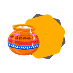 illustration of Happy Pongal Holiday Harvest Festival of Tamil Nadu South India greeting background - Vector Illustration
