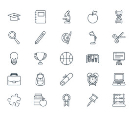 Isolated school icon set vector design