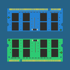 Notebook Random Access Memory (RAM) Flat Design