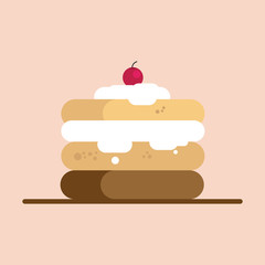 cute cake vector design