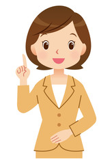 説明する女性　ビジネス
