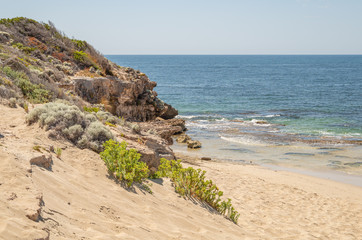 Fototapeta na wymiar Pristine beaches and the rugged coastline of Yorke Peninsula, located west of Adelaide in South Australia