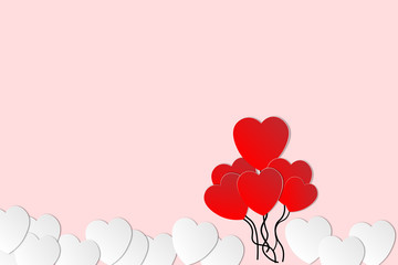love and heart background vector