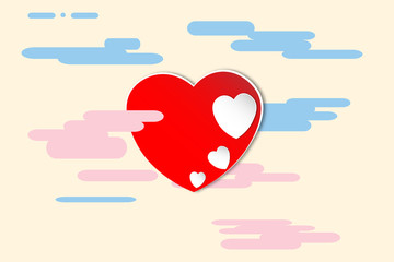 love and heart background vector